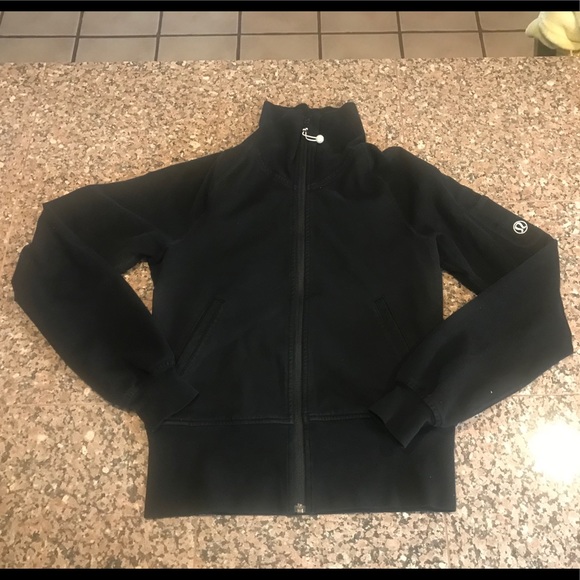lululemon athletica Sweaters - Lululemon sweater full zip thick black sz 4